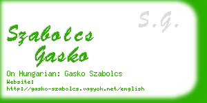 szabolcs gasko business card